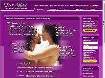 Bild der Webseite von First Affair