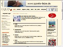 Bild der Webseite von Spaete-Liebe